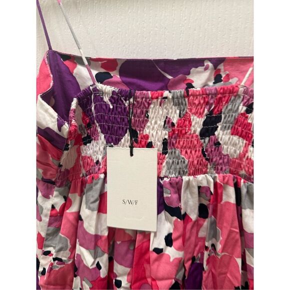 S/W/F C'est La Vie Ruched Bandeau Midi-Dress Size S Wedding Guest Dress NWT - Picture 8 of 8